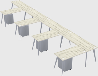 Modern l-shaped office desk