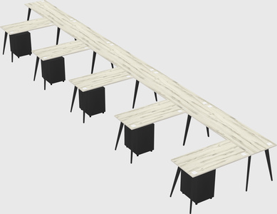 Modern l-shaped office desk