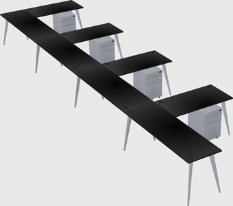 Modern l-shaped office desk