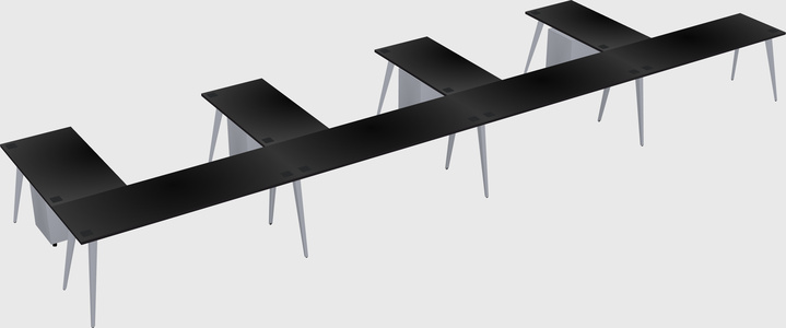 Modern l-shaped office desk