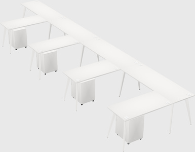 Modern l-shaped office desk