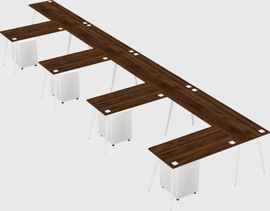 Modern l-shaped office desk