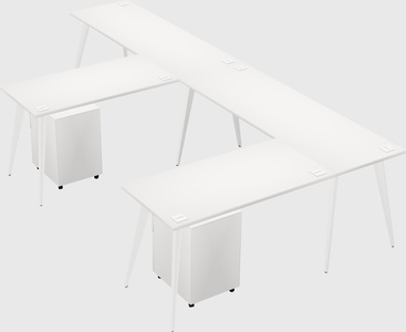Modern l-shaped office desk