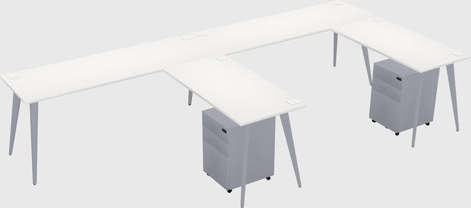 Modern L-shaped Office Desk