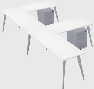 Modern l-shaped office desk
