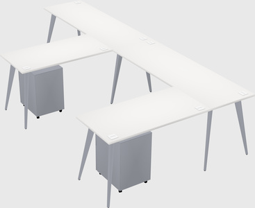 Modern l-shaped office desk