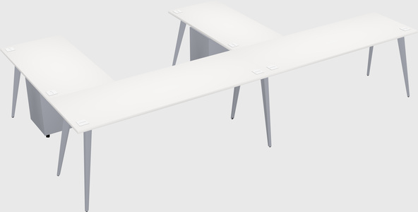 Modern l-shaped office desk