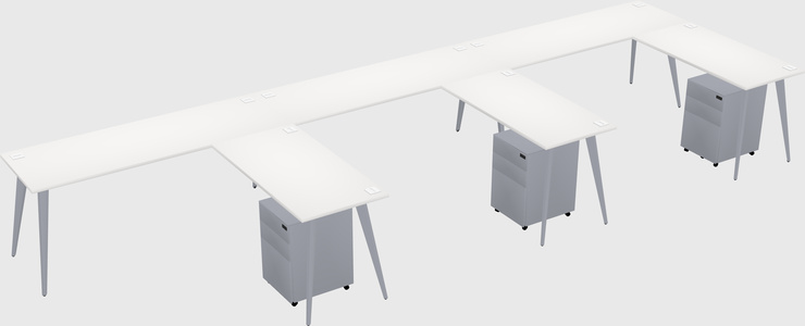 Modern L-shaped Office Desk