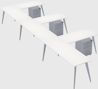 Modern l-shaped office desk