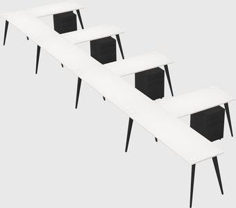 Modern l-shaped office desk