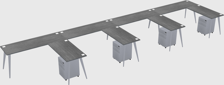 Modern L-shaped Office Desk
