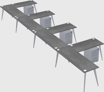 Modern l-shaped office desk