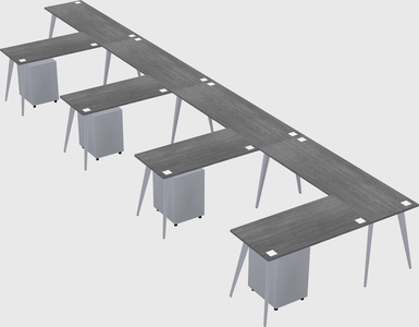 Modern l-shaped office desk