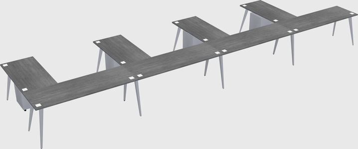 Modern l-shaped office desk