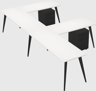 Modern l-shaped office desk