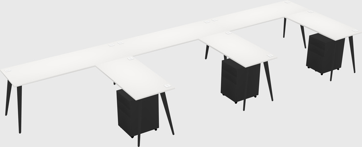 Modern L-shaped Office Desk