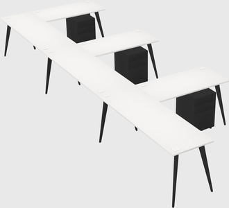 Modern l-shaped office desk
