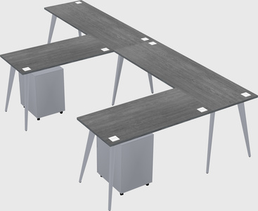 Modern l-shaped office desk