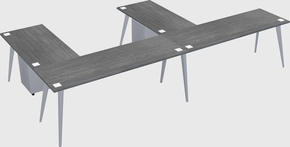 Modern l-shaped office desk