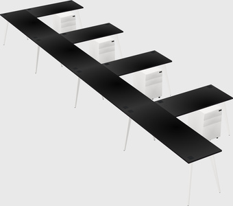Modern l-shaped office desk