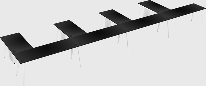 Modern l-shaped office desk
