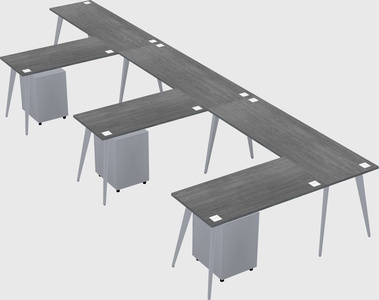 Modern l-shaped office desk