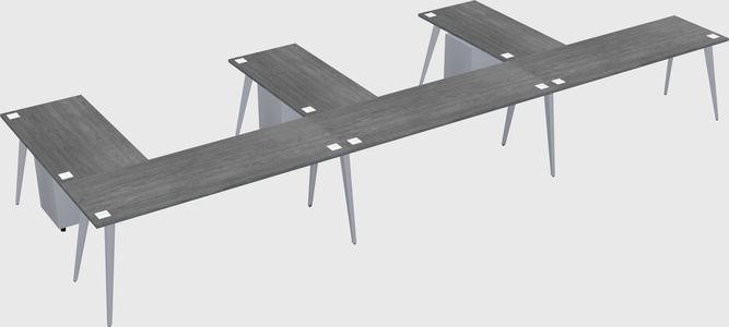 Modern l-shaped office desk