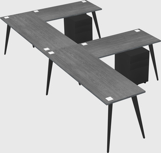 Modern l-shaped office desk