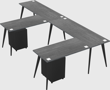 Modern l-shaped office desk