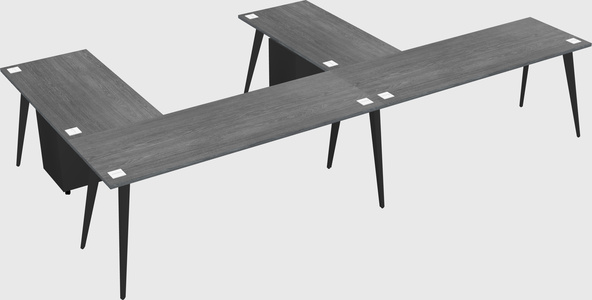 Modern l-shaped office desk
