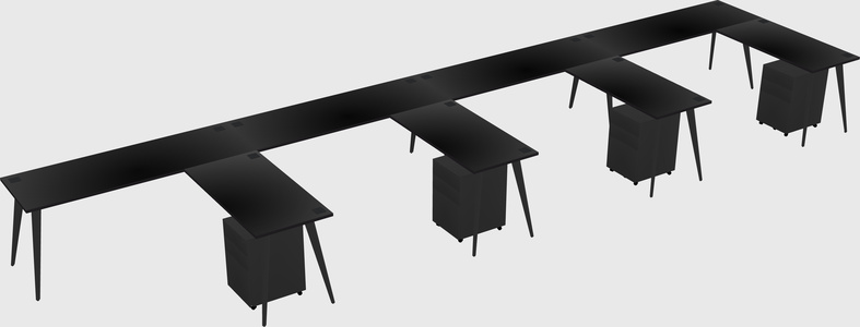 Modern L-shaped Office Desk
