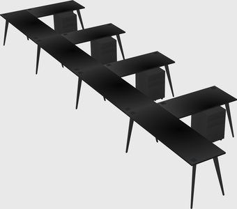 Modern l-shaped office desk