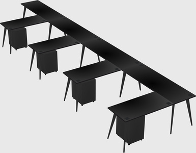 Modern l-shaped office desk