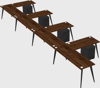 Modern l-shaped office desk