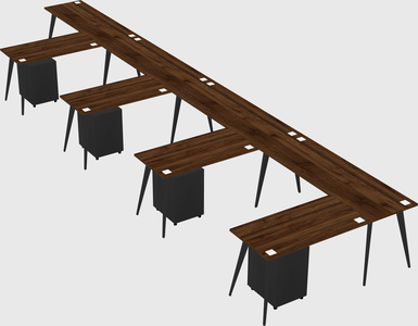 Modern l-shaped office desk