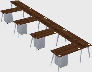 Modern l-shaped office desk