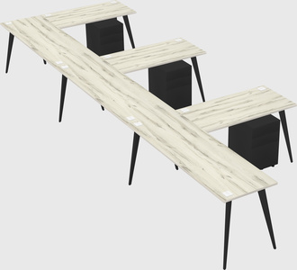 Modern l-shaped office desk