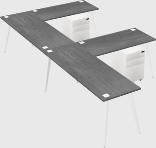 Modern l-shaped office desk