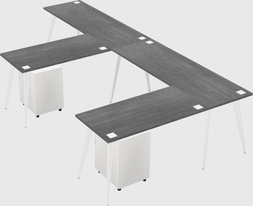 Modern l-shaped office desk