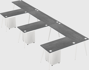 Modern l-shaped office desk