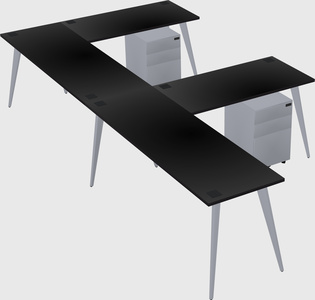 Modern l-shaped office desk