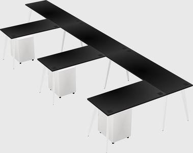 Modern l-shaped office desk