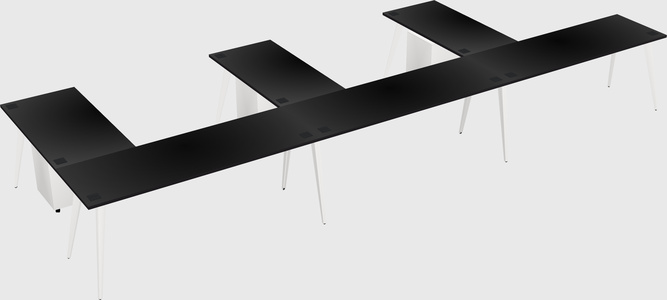 Modern l-shaped office desk