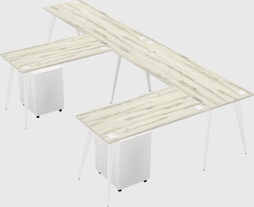 Modern l-shaped office desk
