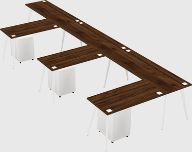 Modern l-shaped office desk