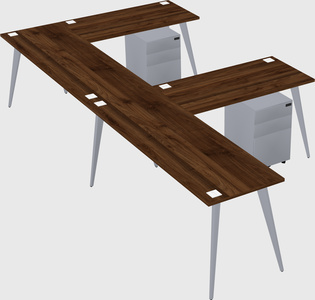 Modern l-shaped office desk