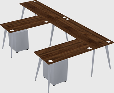 Modern l-shaped office desk