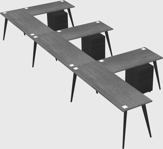 Modern l-shaped office desk