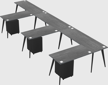 Modern l-shaped office desk