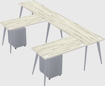 Modern l-shaped office desk